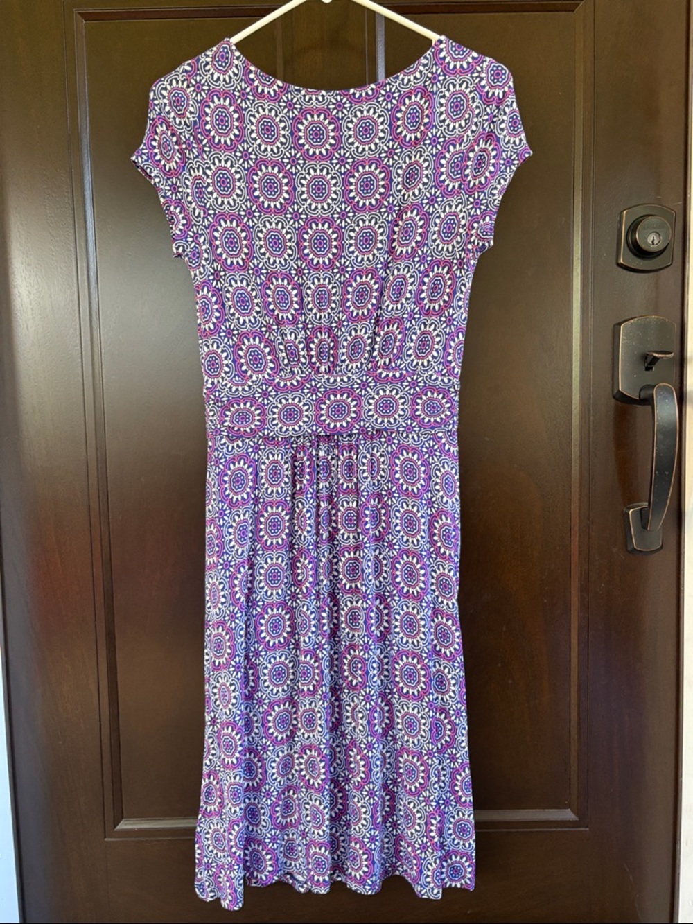 Like New Boden Amelie Jersey Short Sleeve Dress Floral Size 2 - Picture 8 of 8